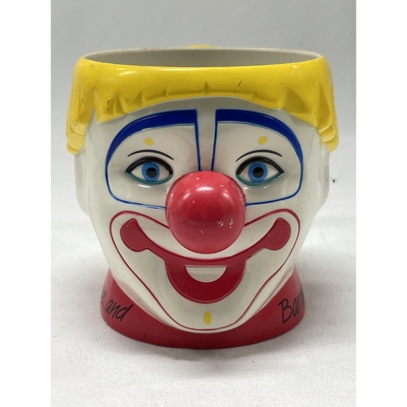 Other - Vintage Ringling Bros and Barnum & Bailey Circus White CLOWN Plastic Mug Cup